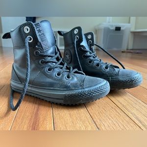 Kids converse all star leather high tops